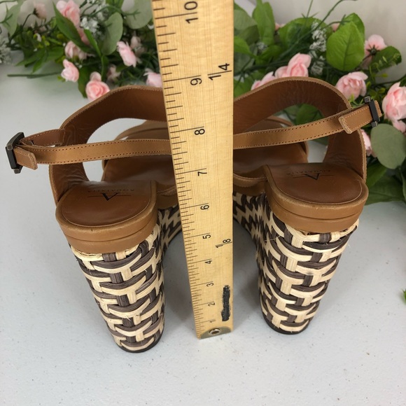 Aquatalia cognac wedge sandal size 8.5 (Stant)